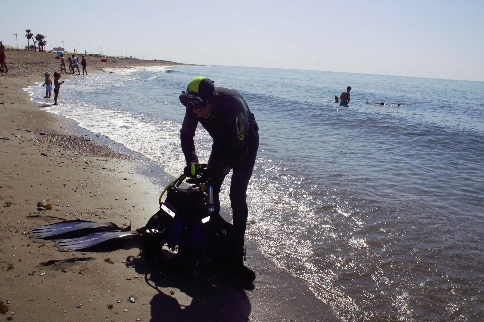 Las imágenes de la partida submarina de ajedrez en Carchuna