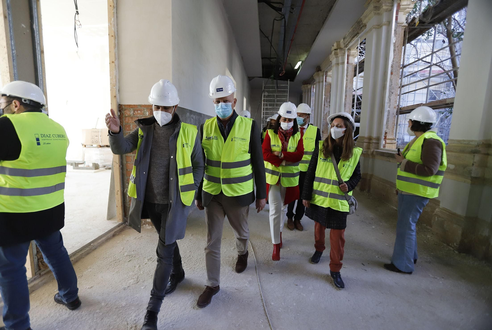 Imágenes de la visita a las obras del Instituto Rábida