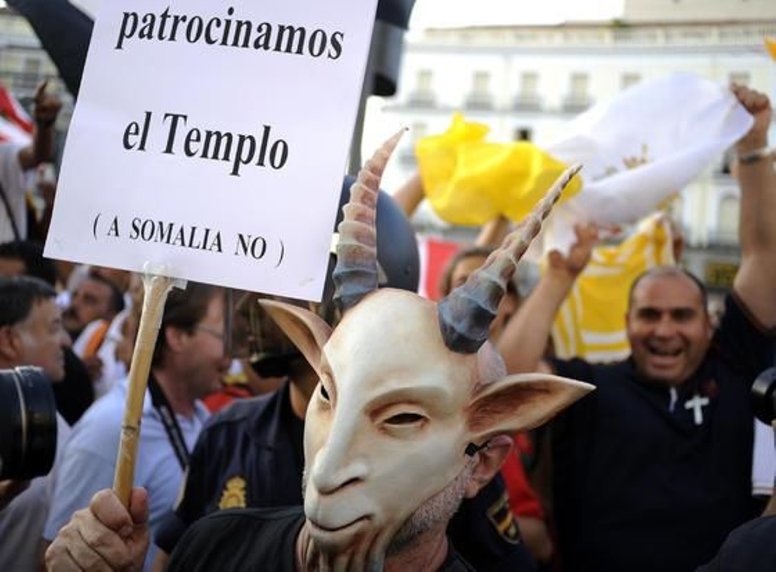 Manifestación contra la visita del Papa.

Foto: afp