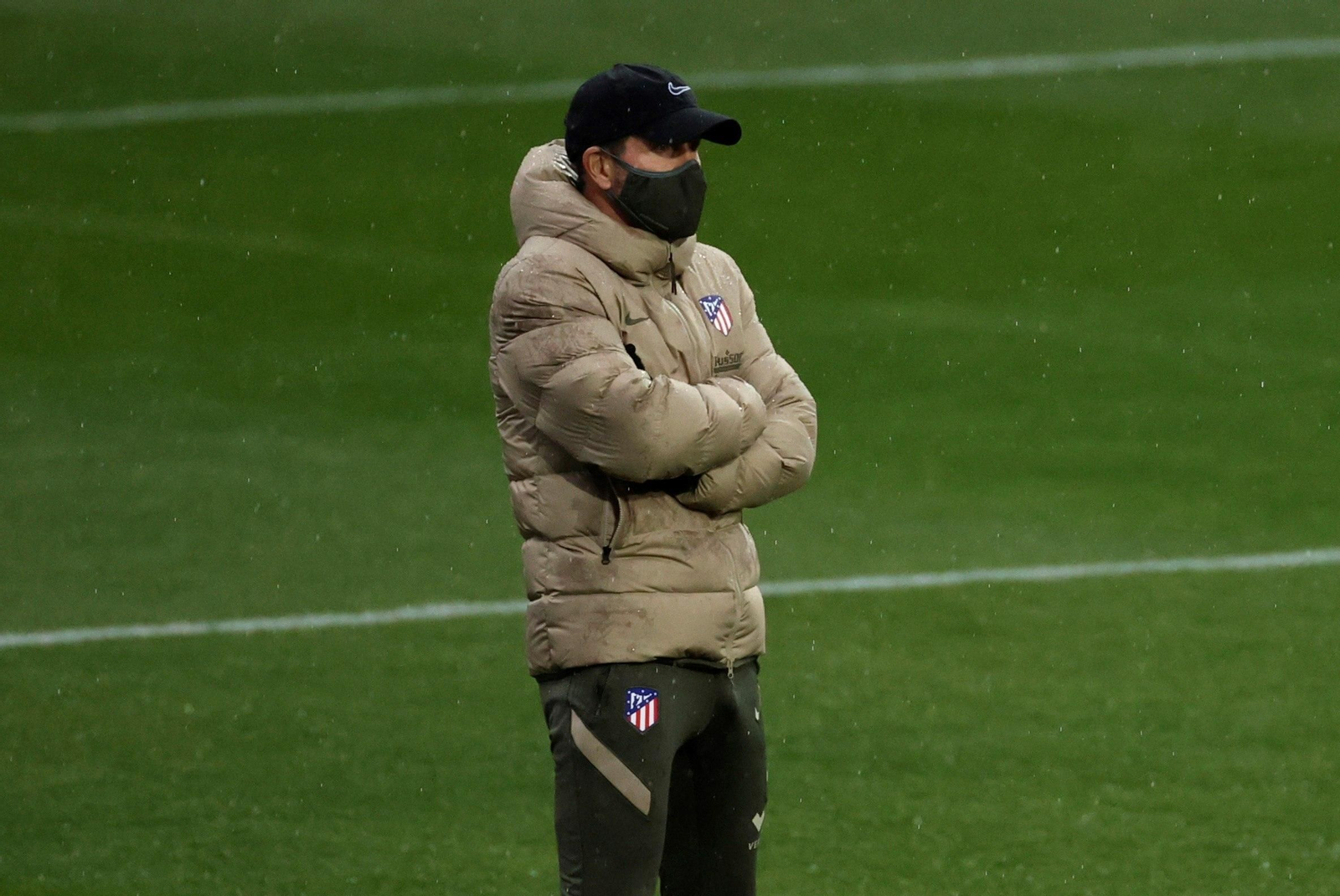 Diego Simeone en un entrenamiento.