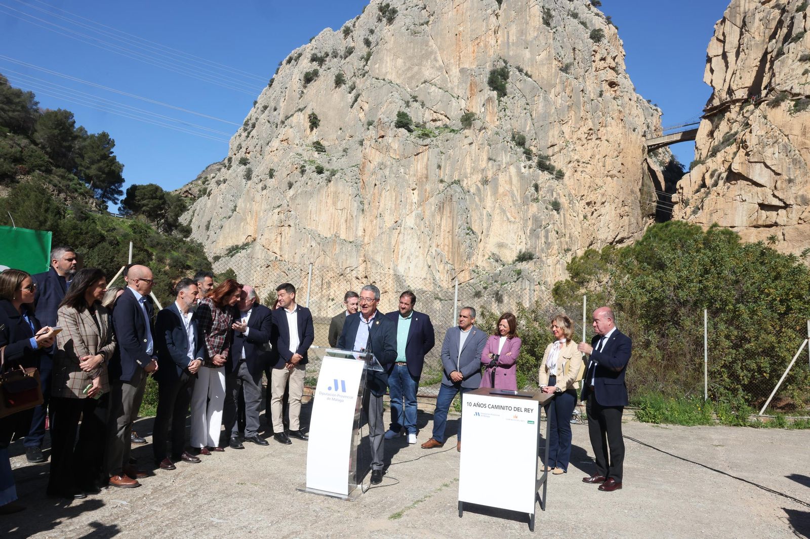 Comienzan las obras de ampliación del Caminito del Rey, en imágenes