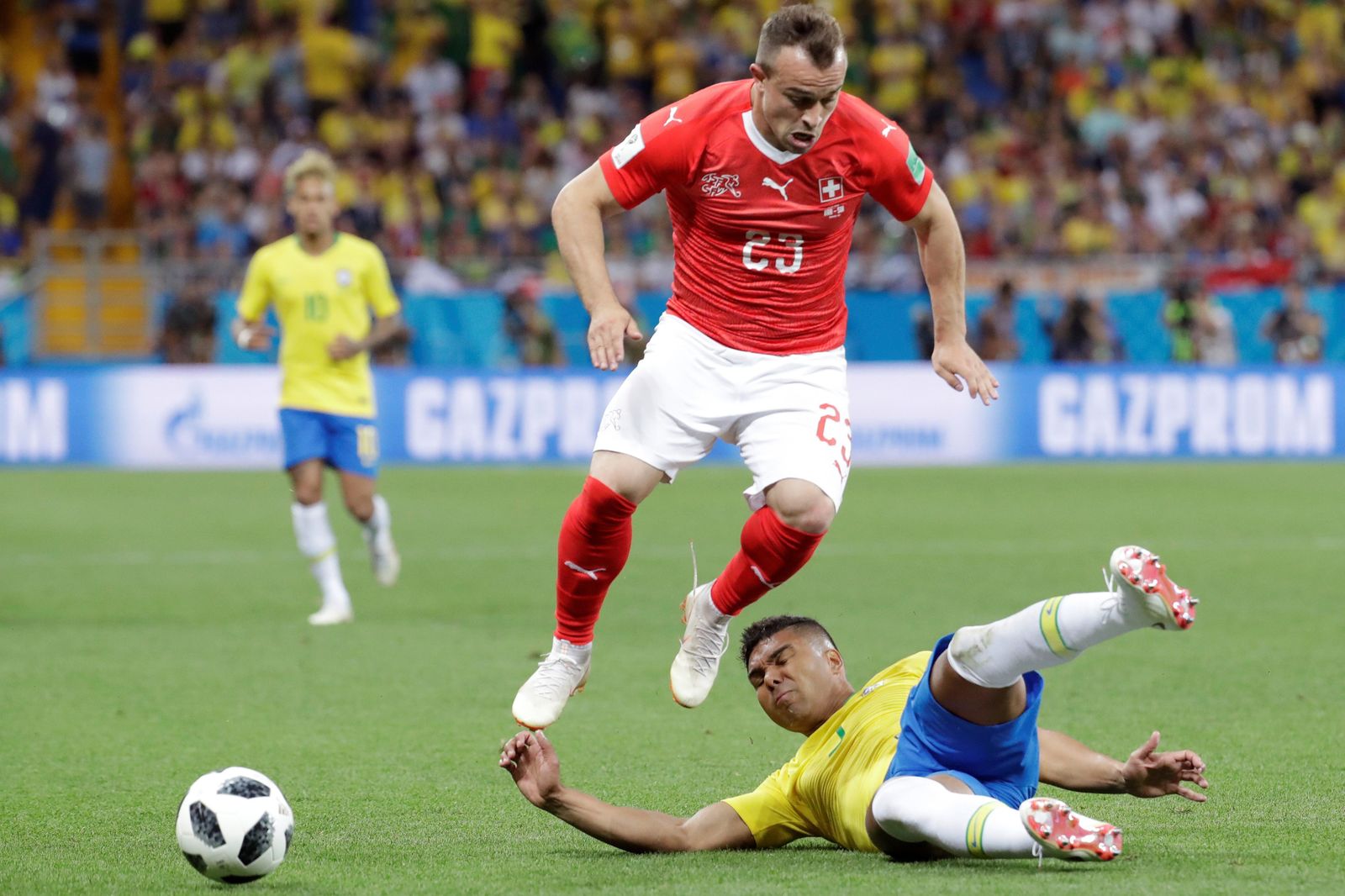 Las imágenes del Brasil-Suiza