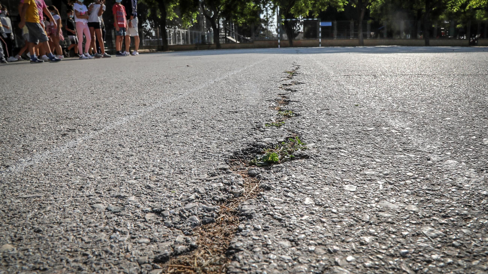 Imágenes del mal estado del CEIP Tartesos
