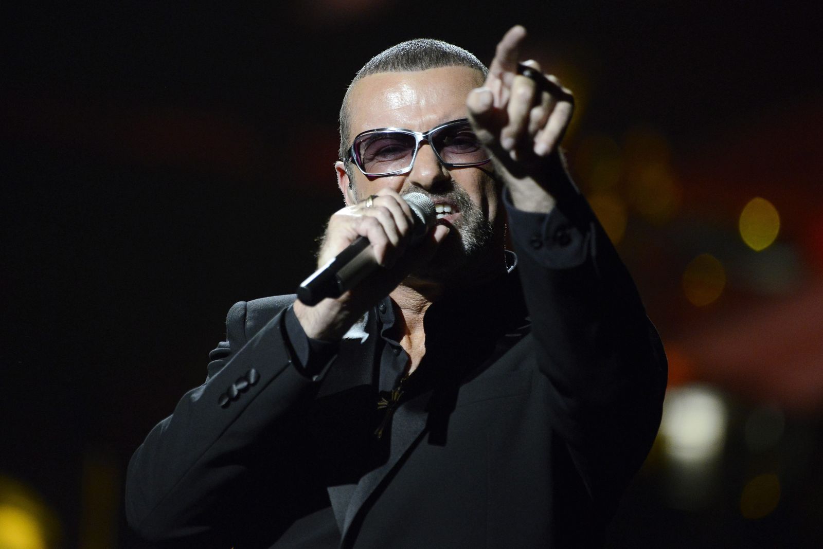 George Michael en un concierto.