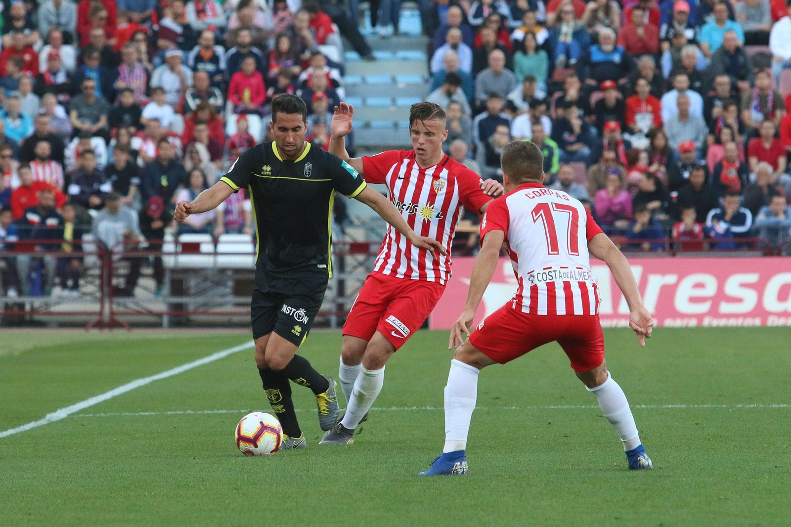Ángel Montoro se lesionó durante el partido del pasado domingo en Almería