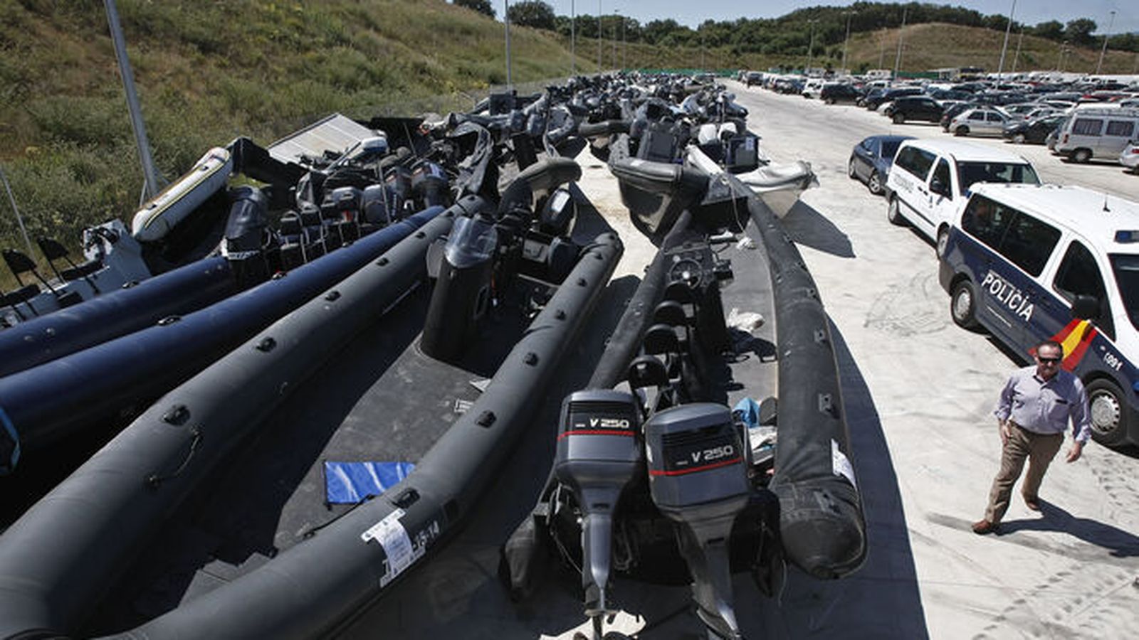 Semirrígidas decomisadas en Cádiz