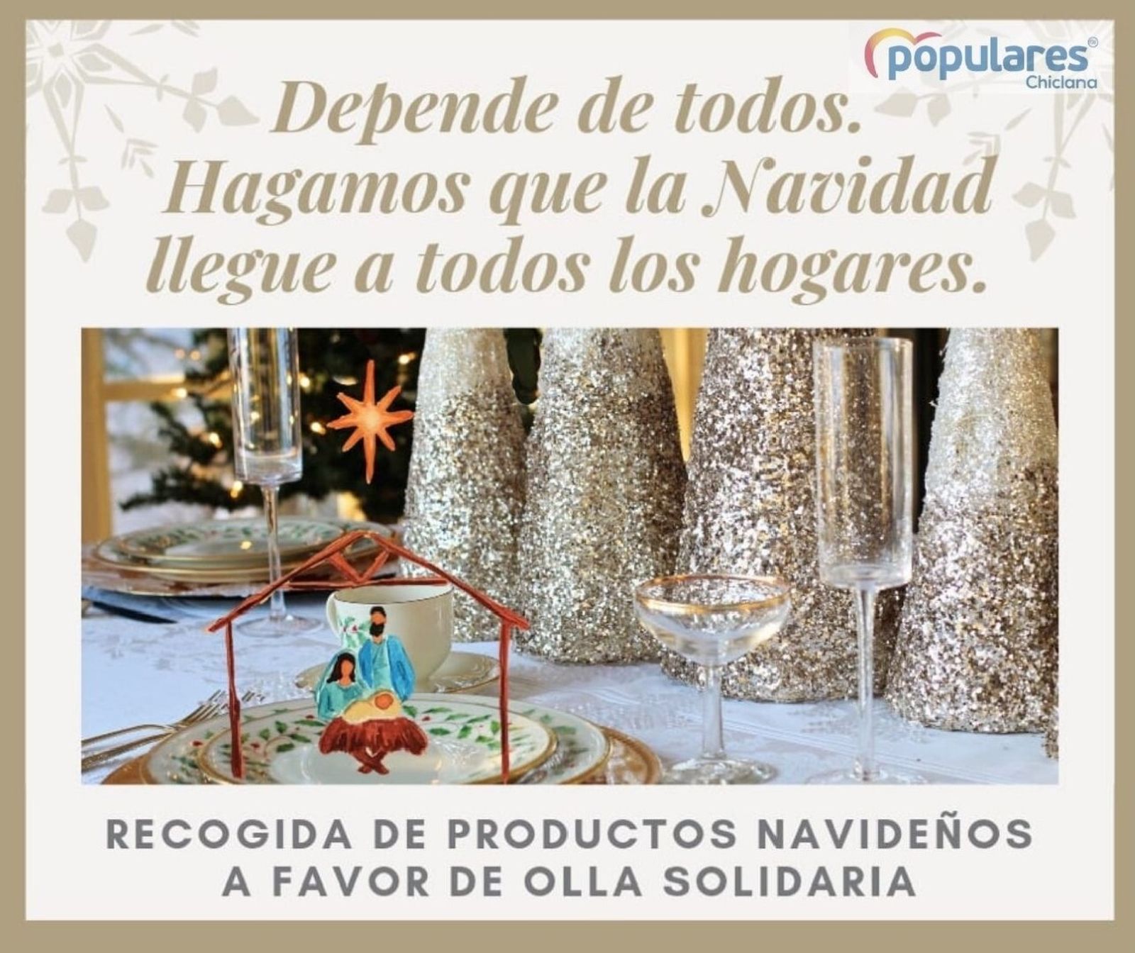 Cartel de la campaña solidaria impulsada por los populares.