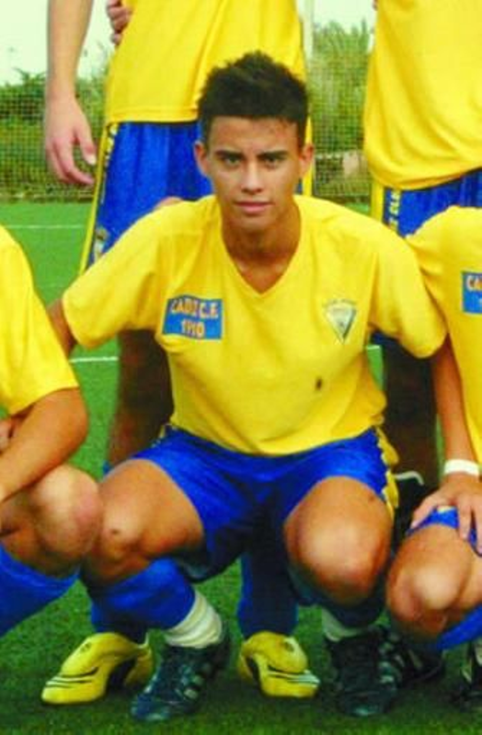 Suso, en una formación con el Balón cadete en la presente campaña.