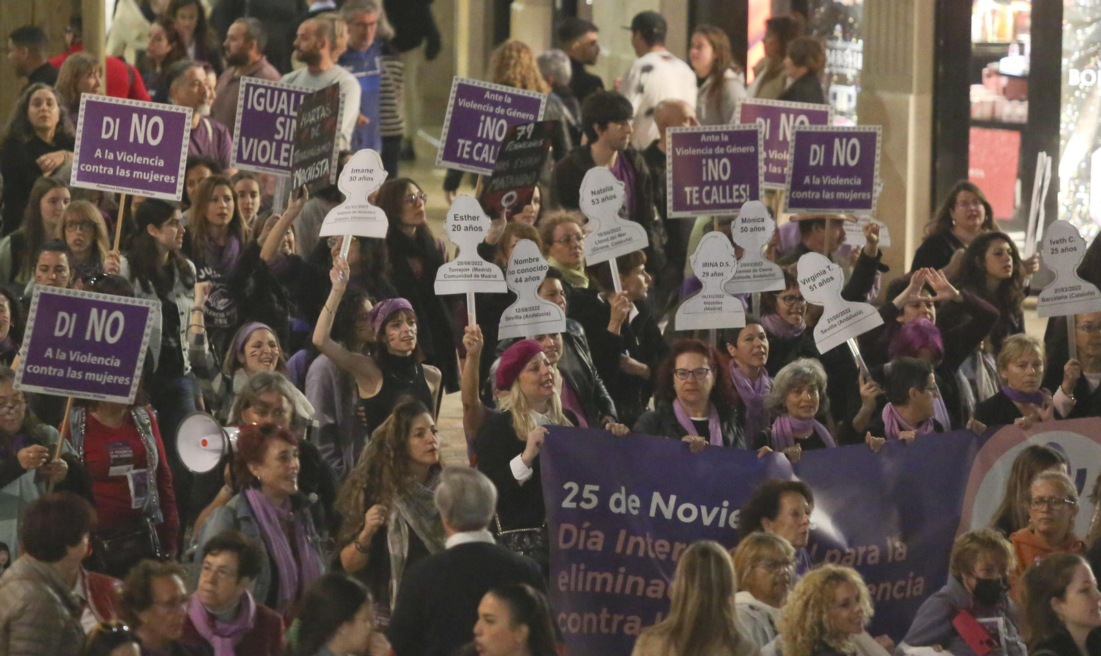 Las imágenes de la manifestación del 25N en Málaga