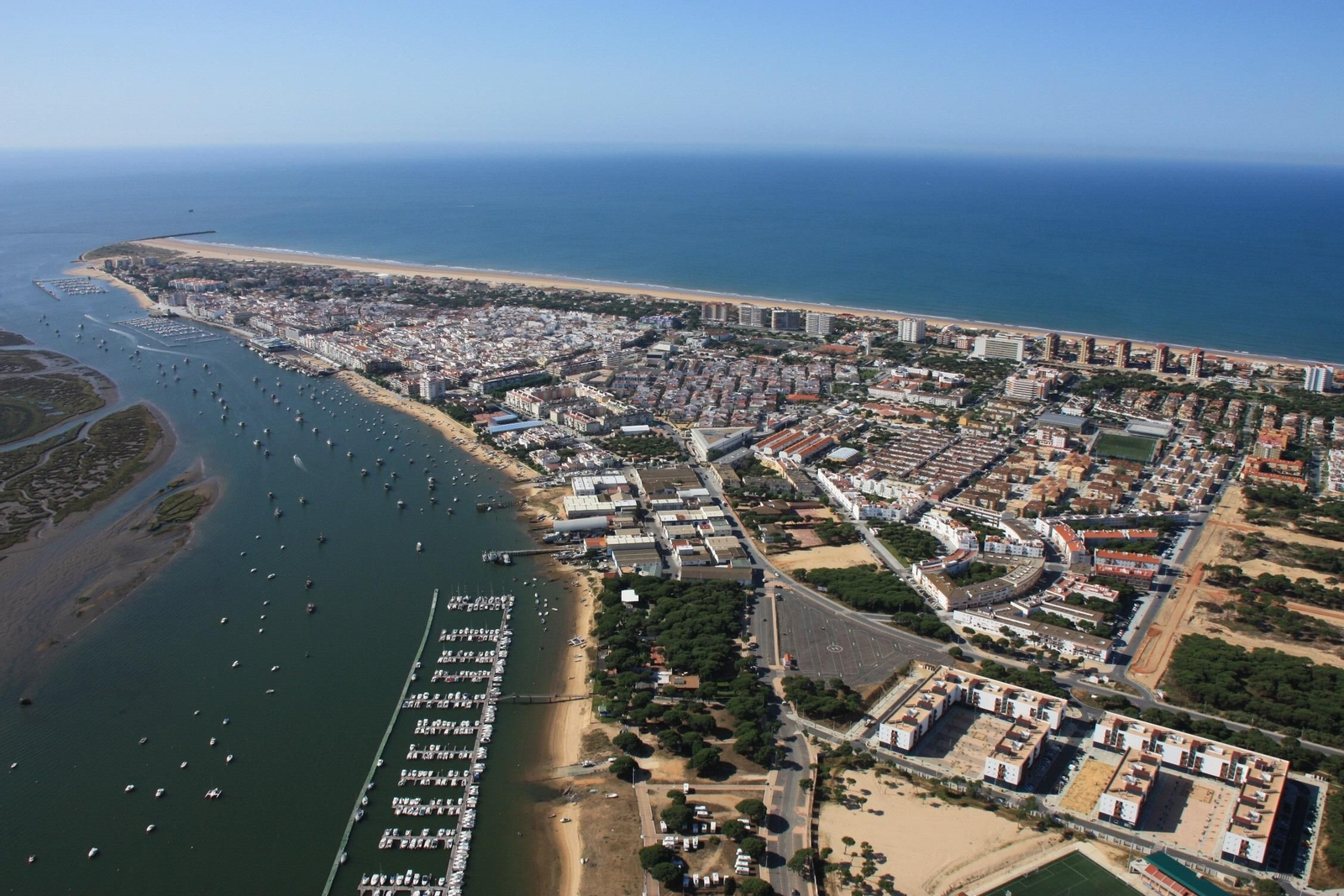 Vista aérea de Punta Umbría.
