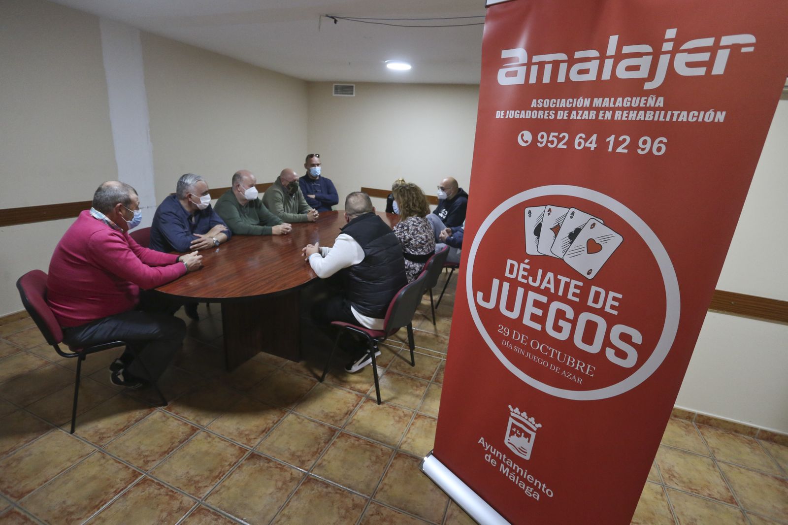 Una sesión de jugadores en rehabilitación en Amalajer