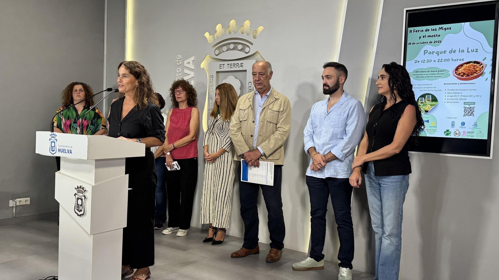 Adela de Mora en la presentación en el ayuntamiento de la II Feria Migas y el Mosto.