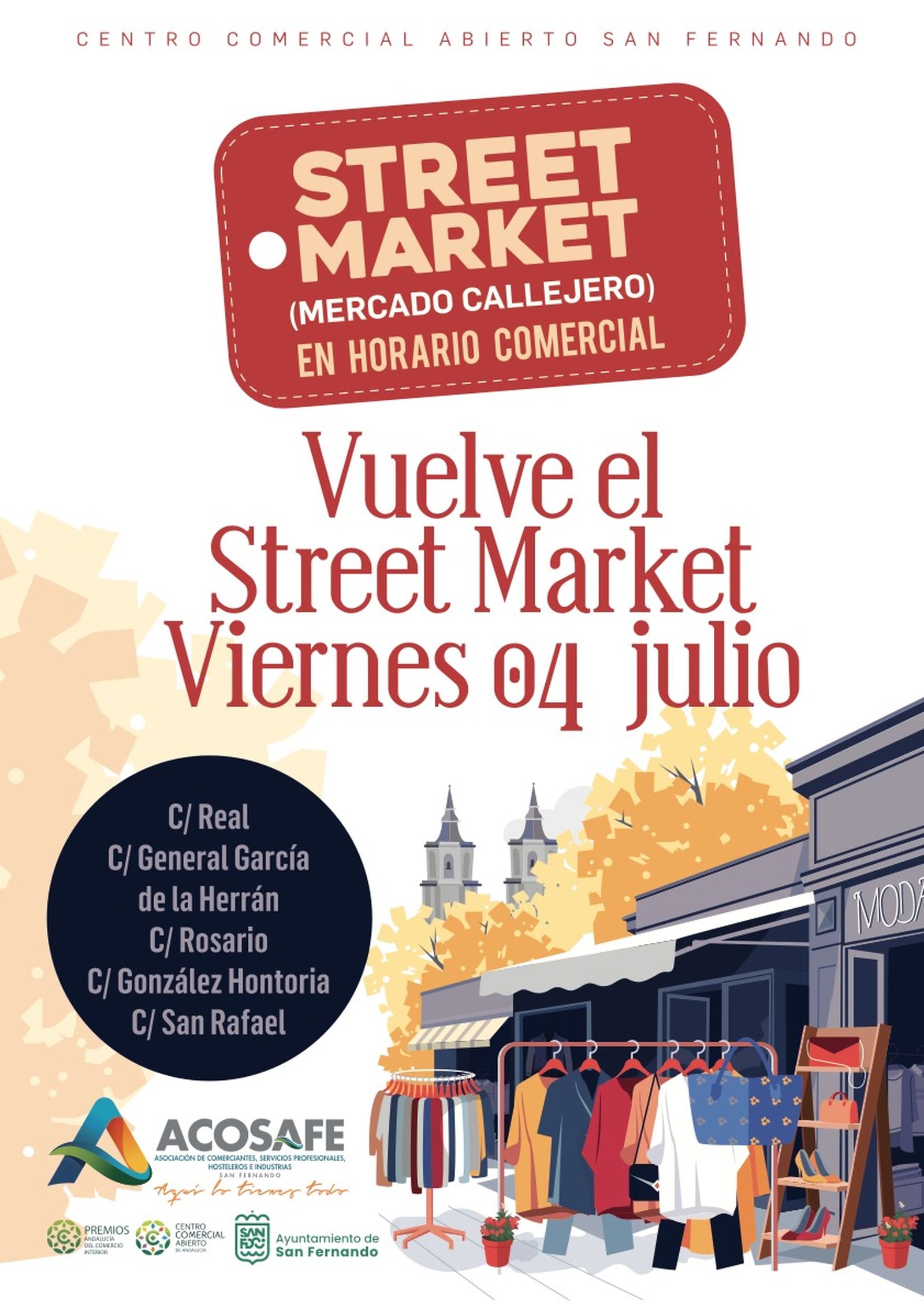 Cartel anunciador del Street Market.