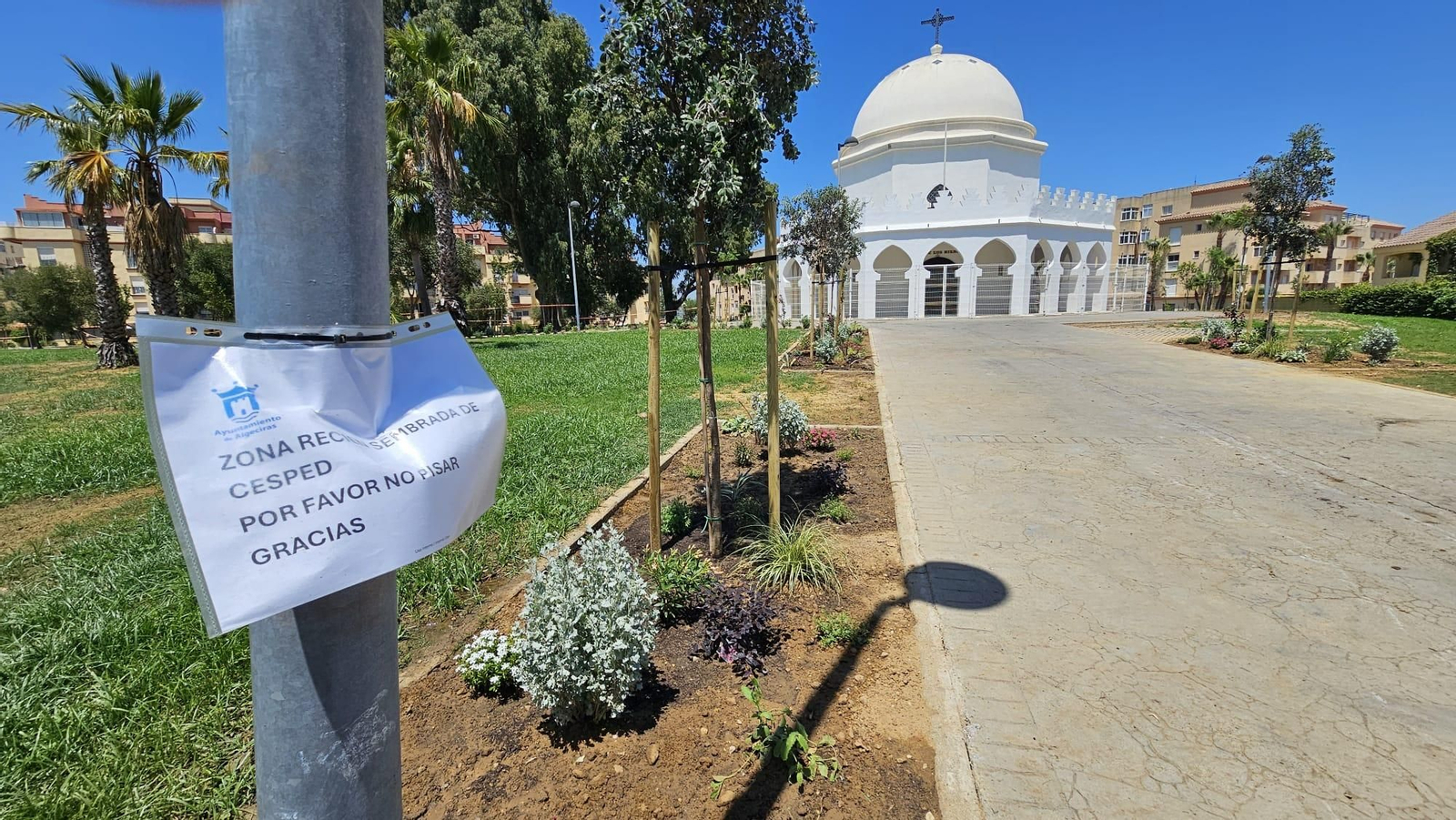 La nueva zona verde en torno a La Ermita