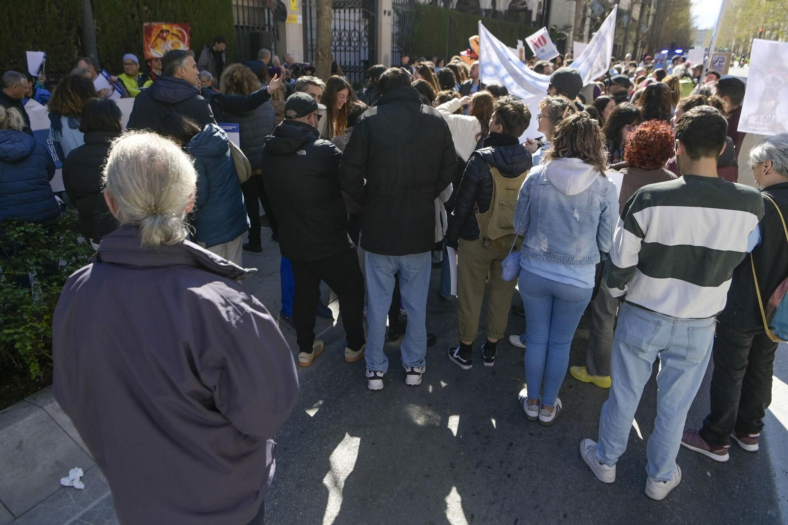 Las mejores imágenes de la manifestación de 300 veterinarios en Granada