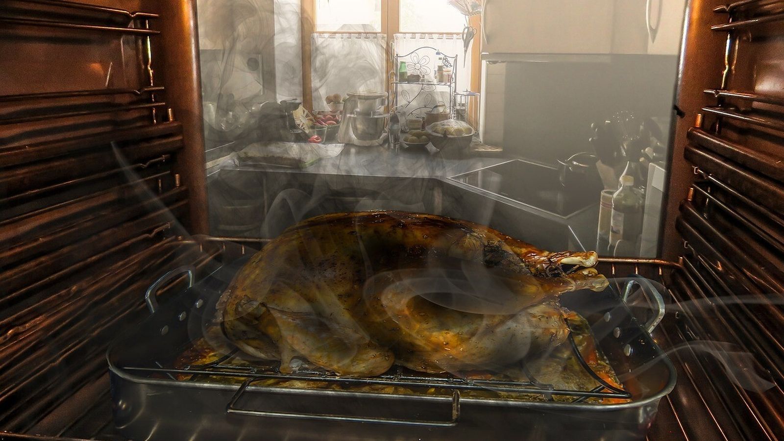 Preparación de cena en el horno