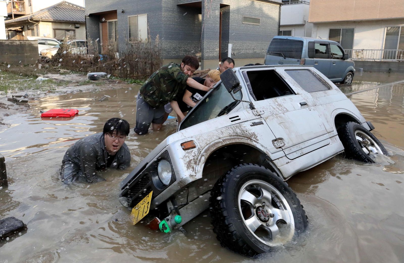 Imágenes de las lluvias en Japón