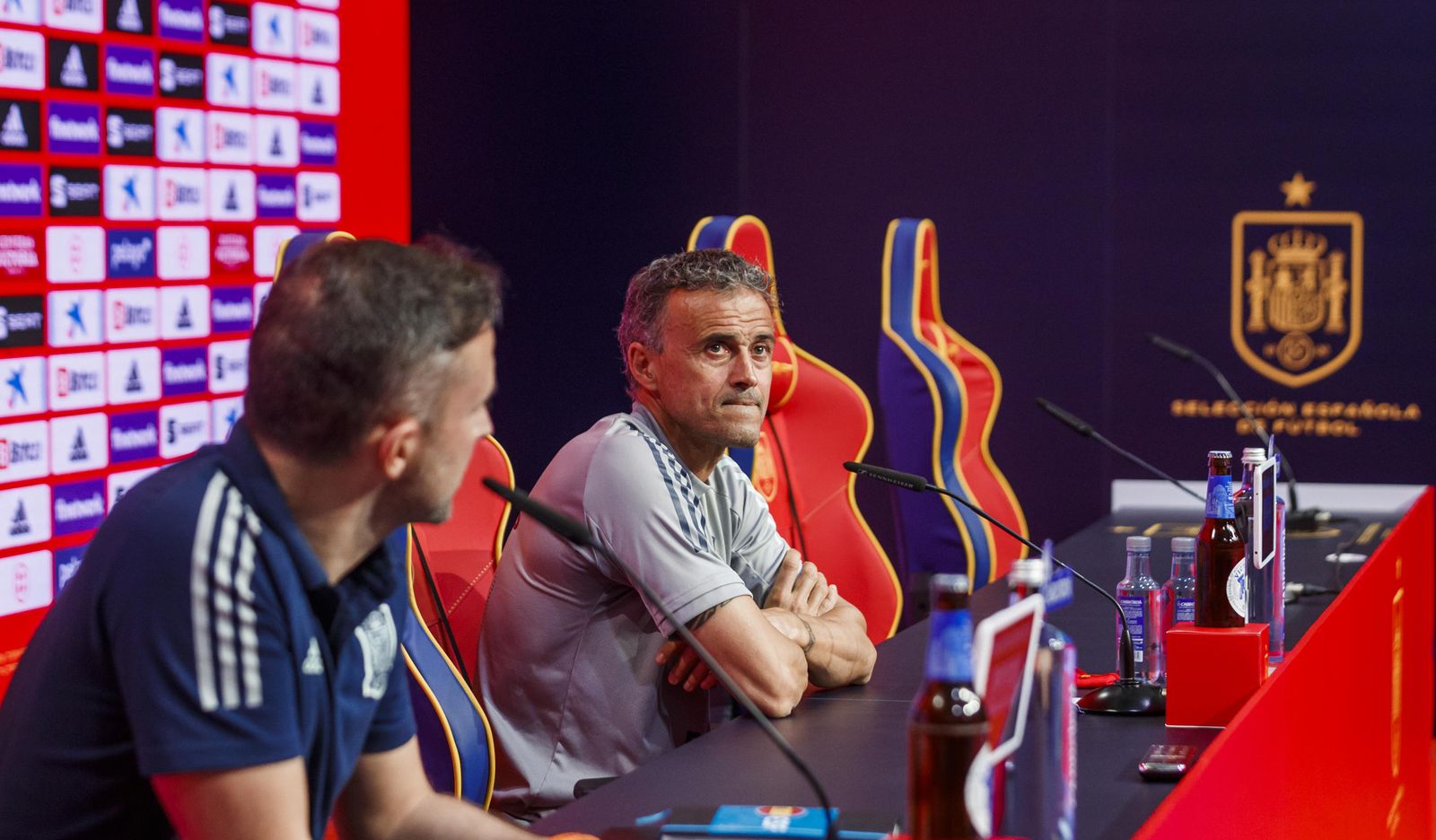 Rueda de prensa de Luis Enrique en el Media Center.