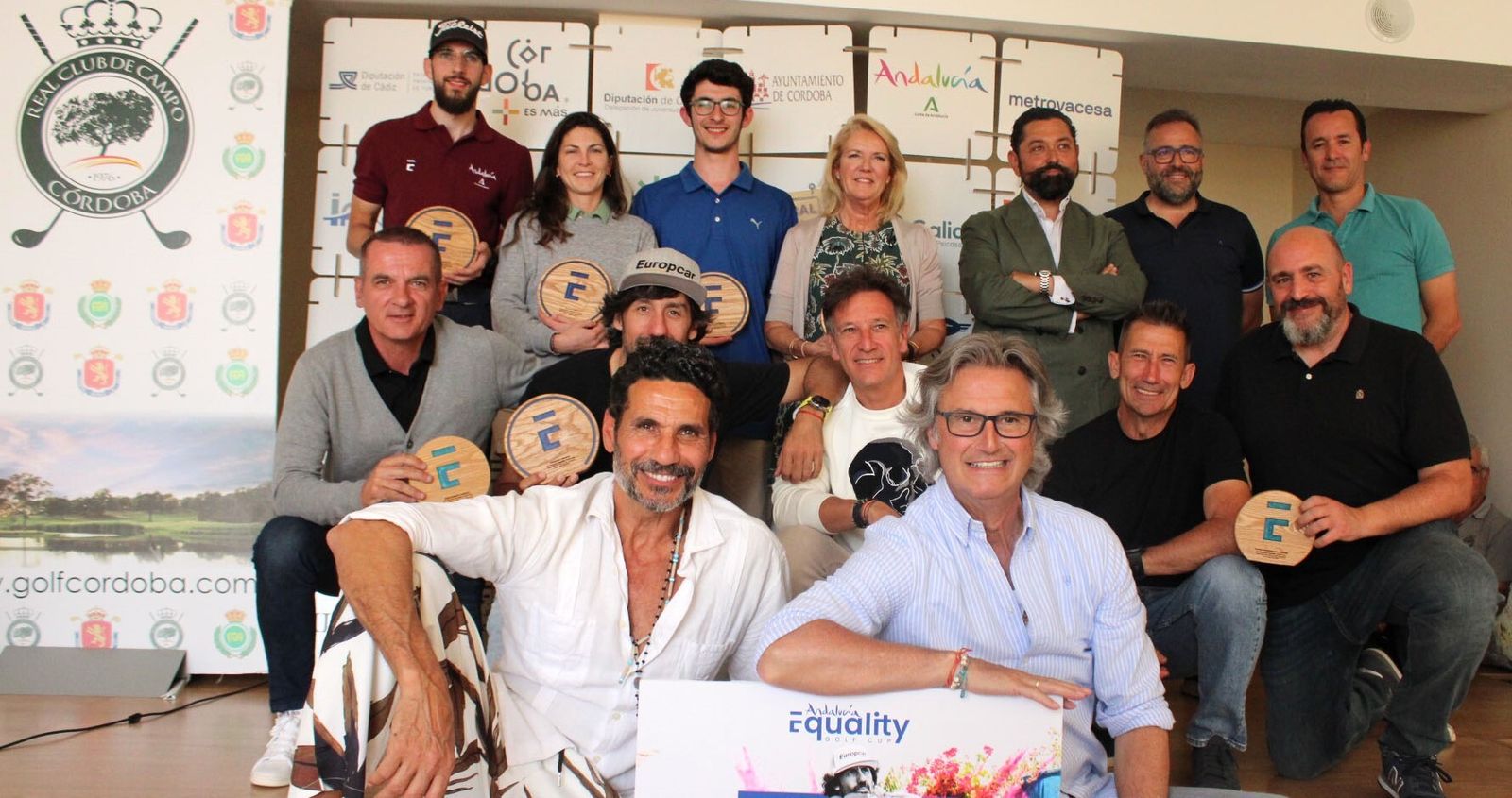 Los campeones y demás premiados en la prueba en Córdoba de la Andalucía Equality Golf Cup.