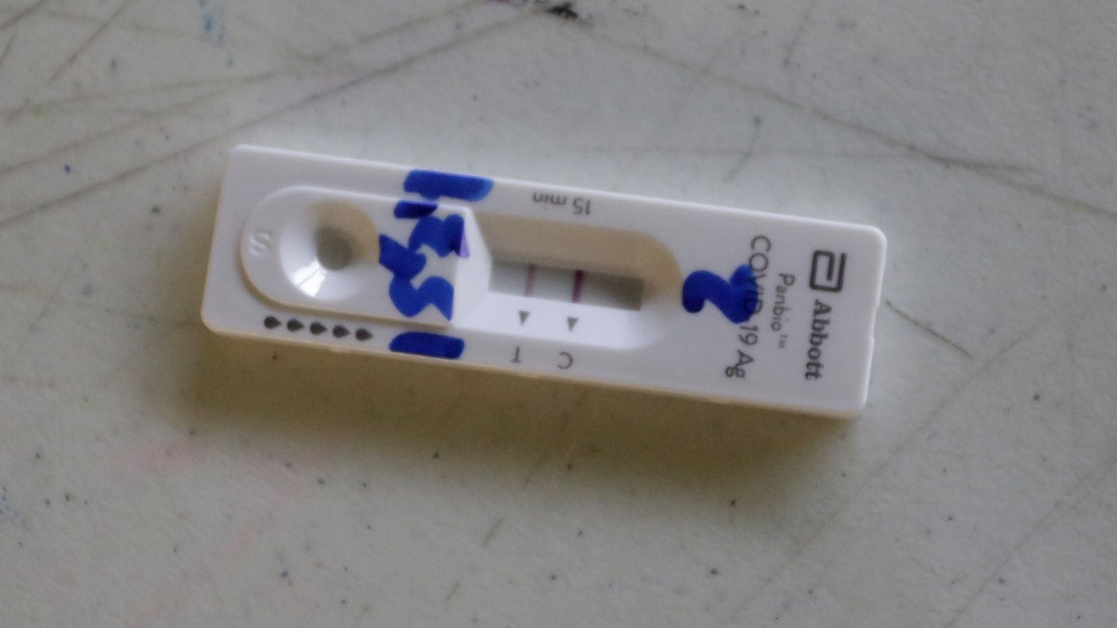 Imagen de un test de antígenos.