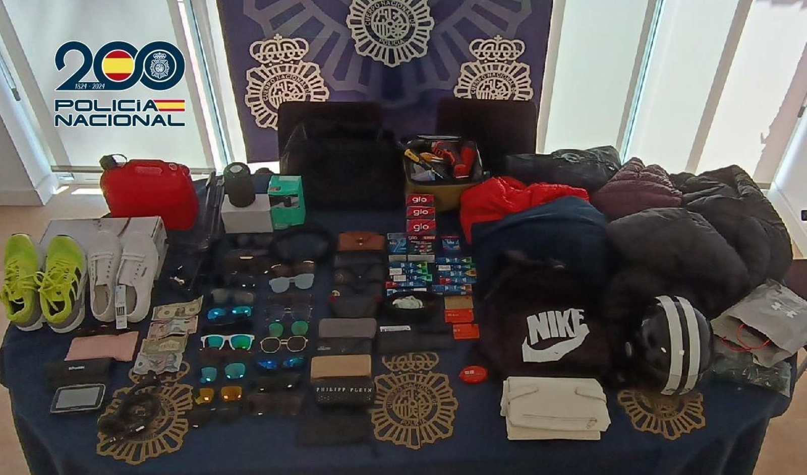 Efectos intervenidos a los detenidos.