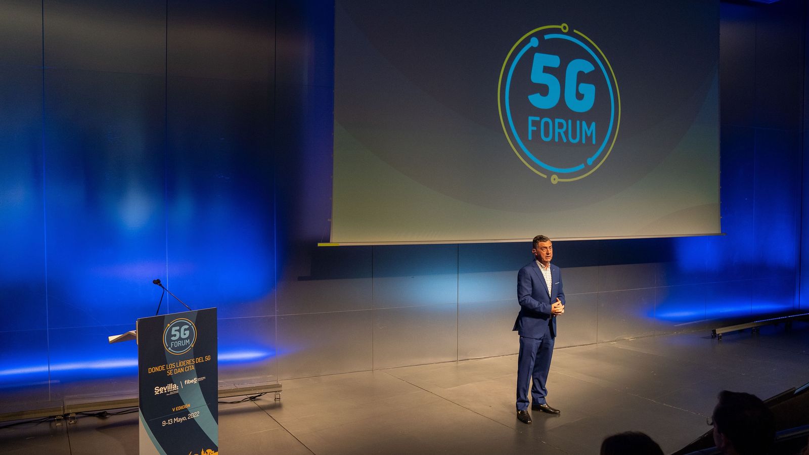 Ricardo Medina en la inauguración del 5G Forum en Sevilla.