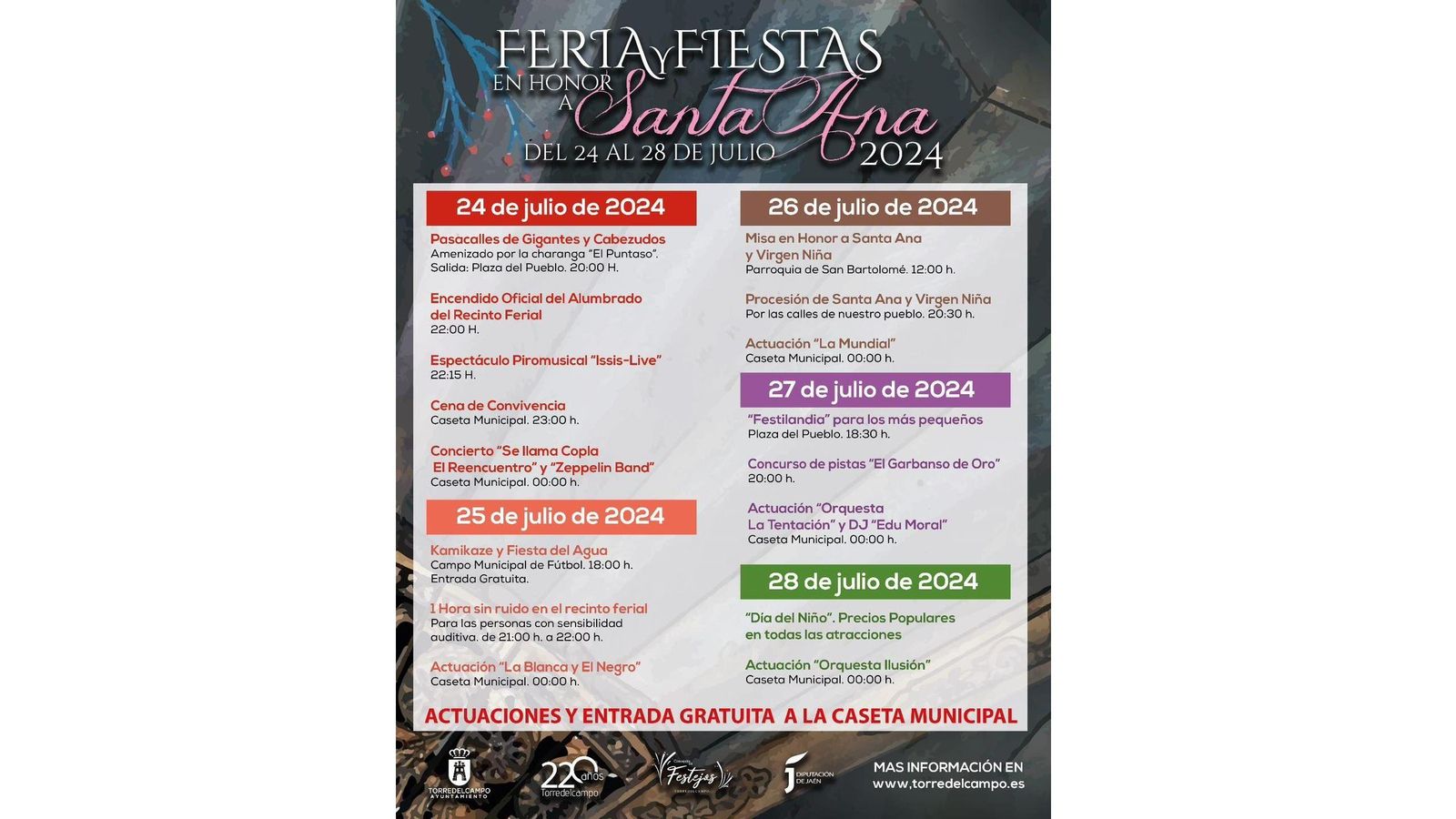 Programación de actividades para la feria 2024.