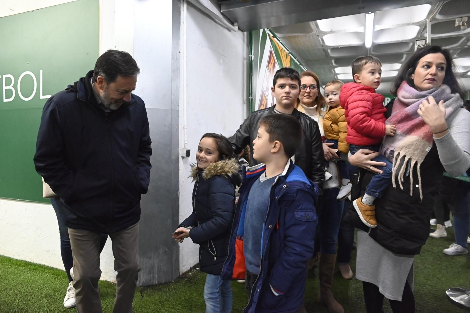 Antonio Fernández Monterrubio, durante la recepción de los Reyes Magos en el estadio.