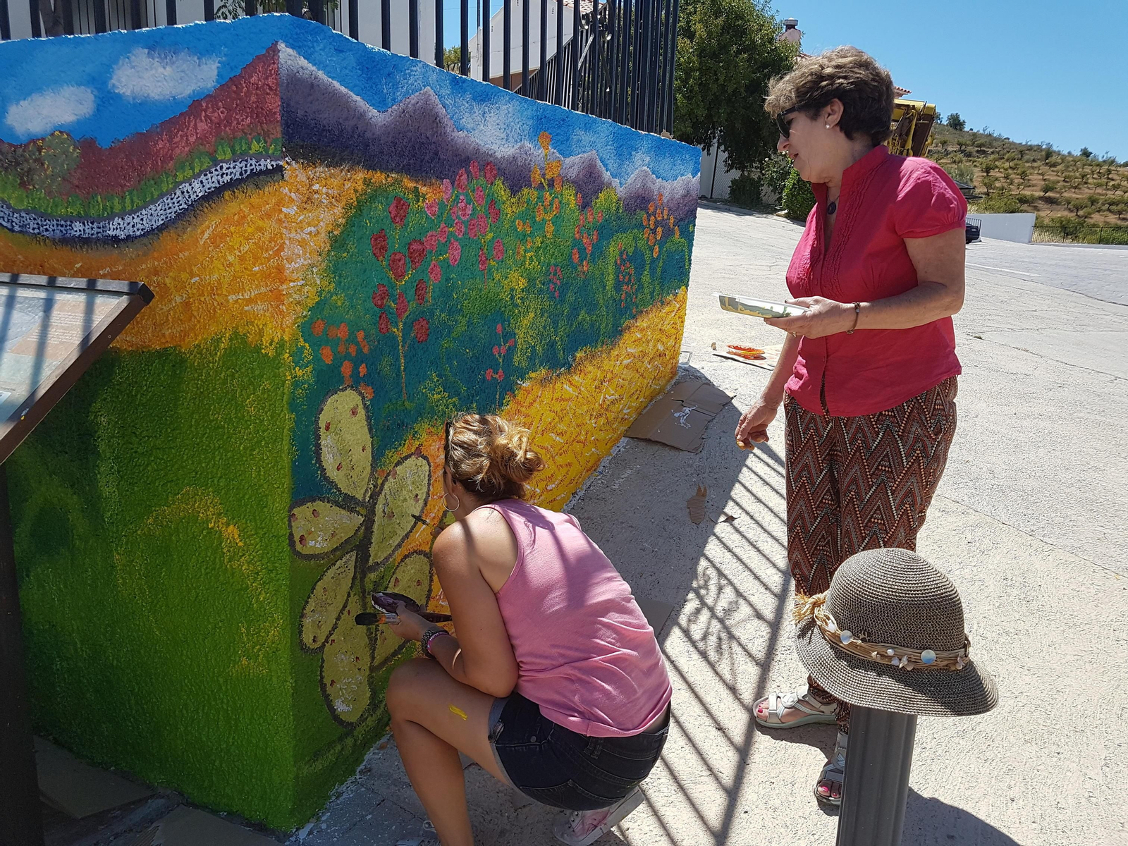 El resultado final del mural de Alcudia.