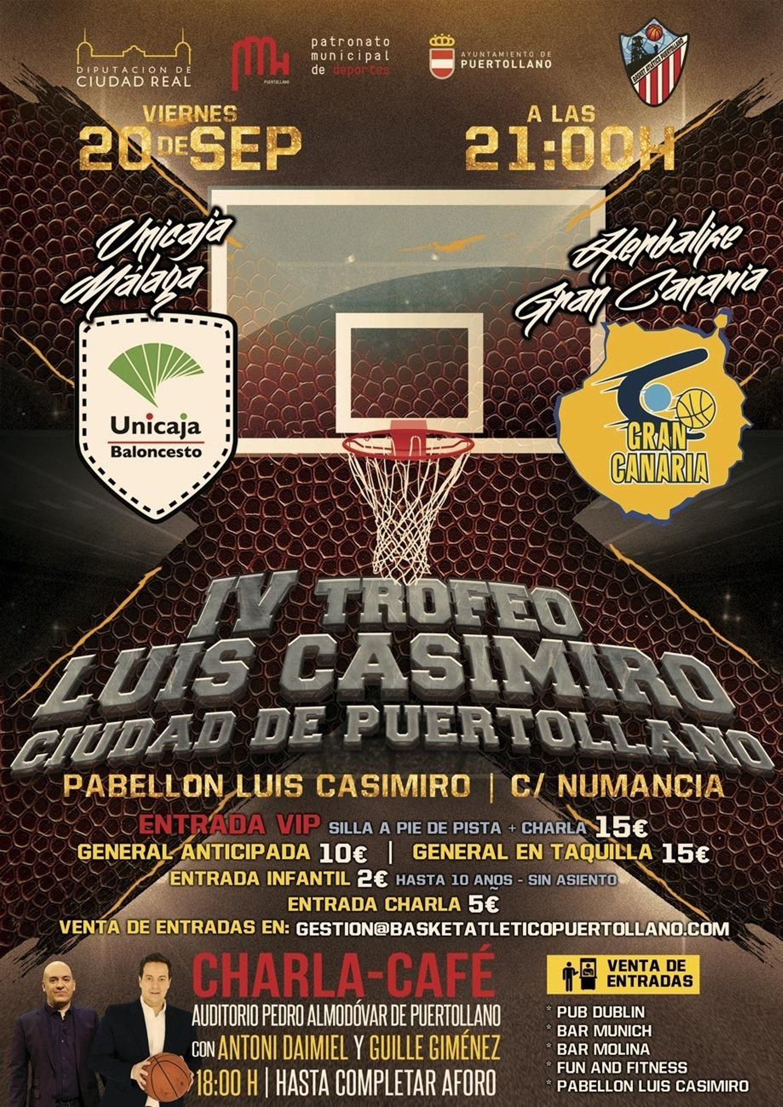 Cartel del Unicaja-Gran Canaria en Puertollano.