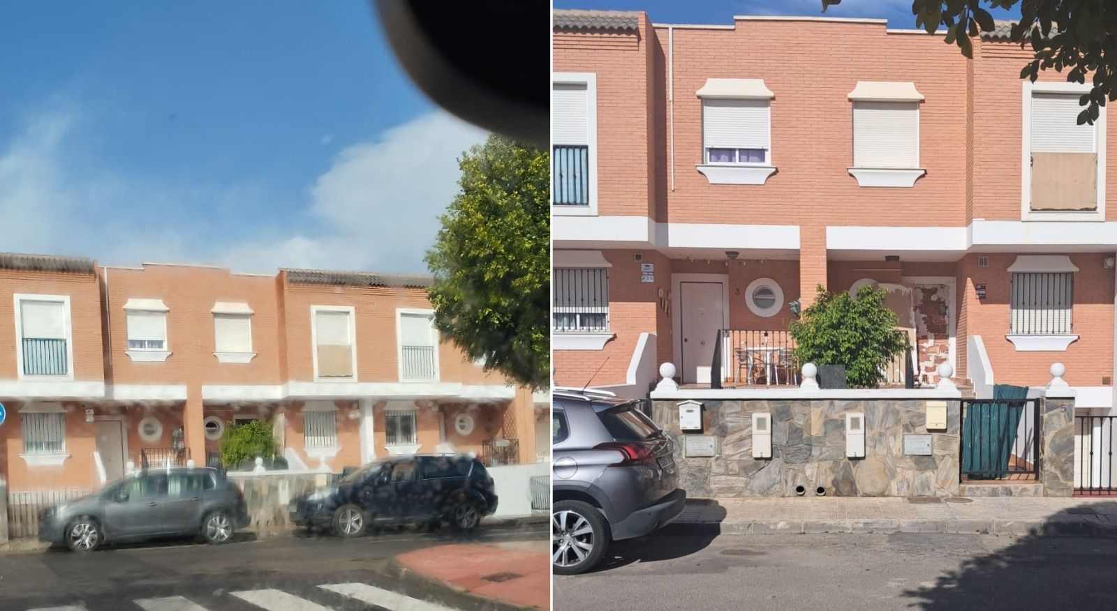 Vivienda okupada tapiada por los vecinos.