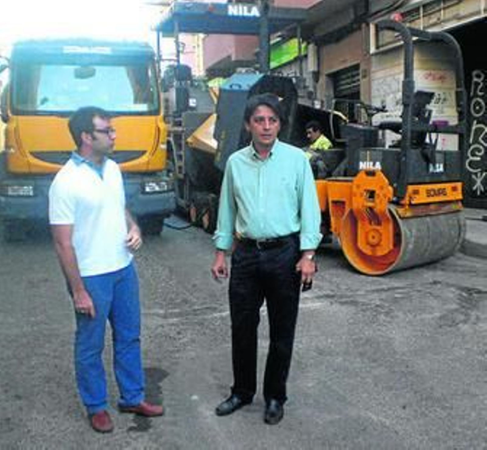El concejal Manolo Guzmán inspeccionó ayer los trabajos.