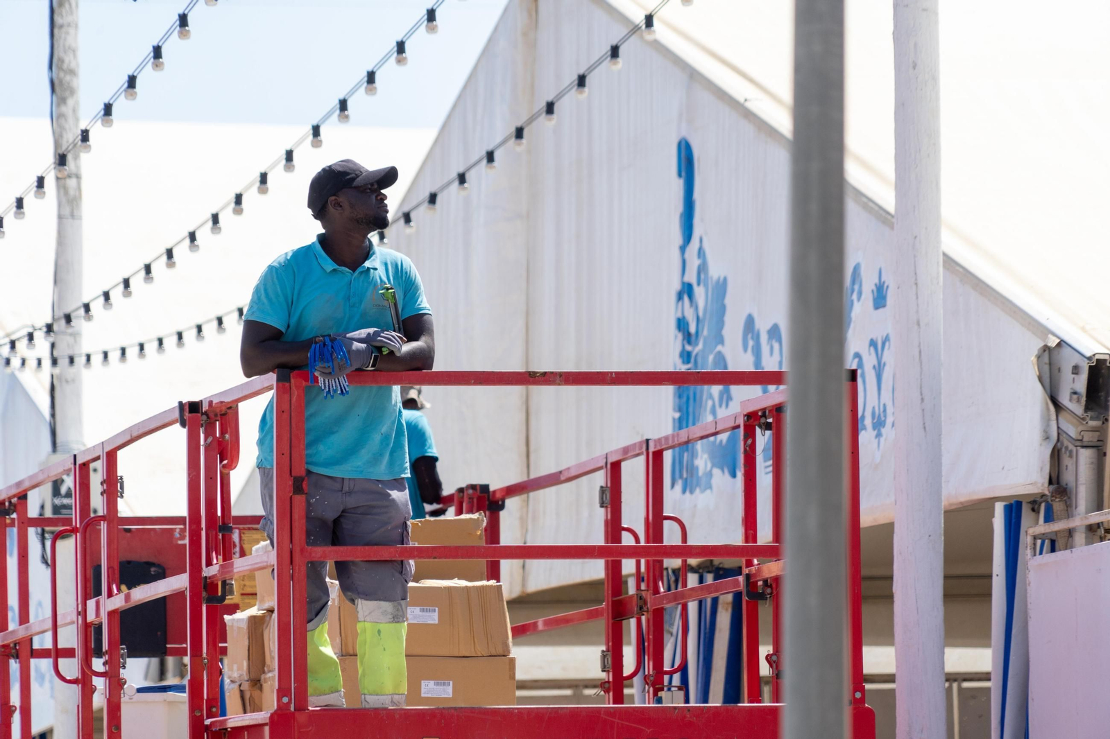 Imágenes de las Fiestas Colombinas días antes de su inauguración