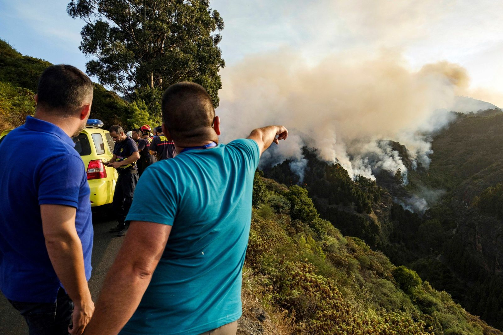 Las imágenes del incendio forestal en Gran Canaria.