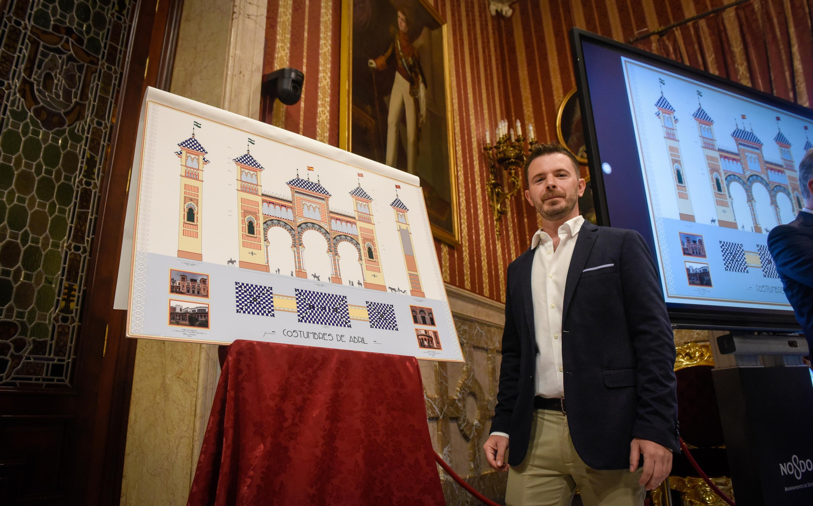 La presentación de la portada de la Feria de Sevilla 2024, en imágenes
