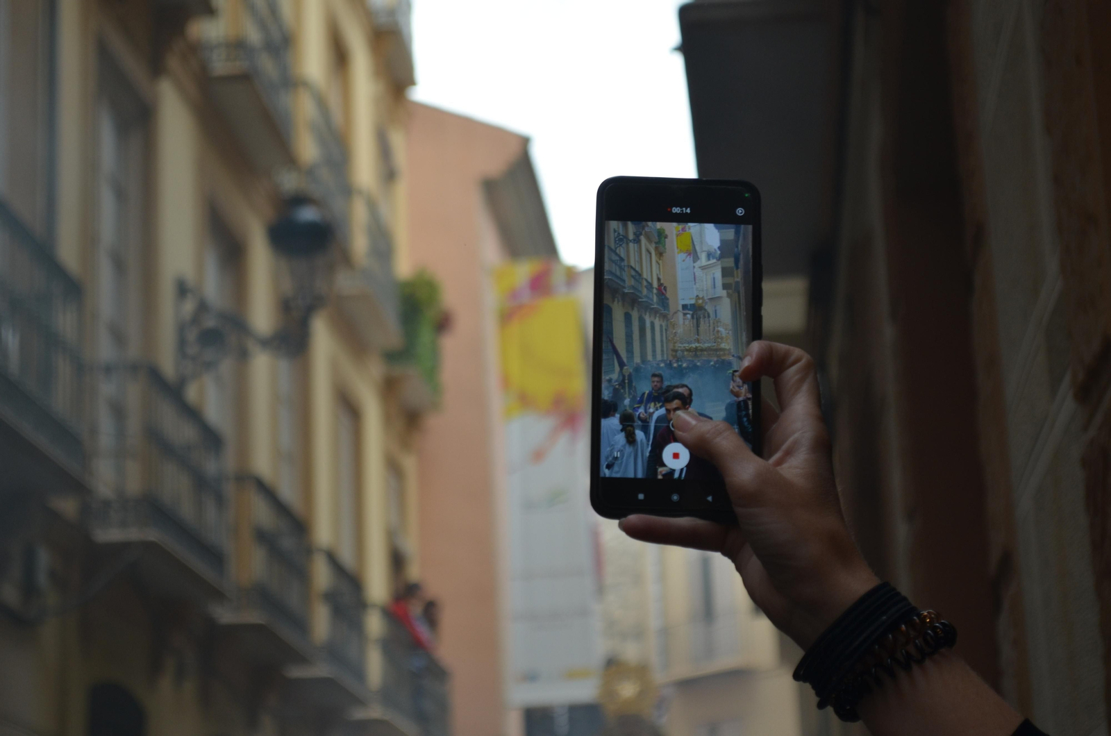 Viñeros en su procesión del Jueves Santo de Málaga, en fotos
