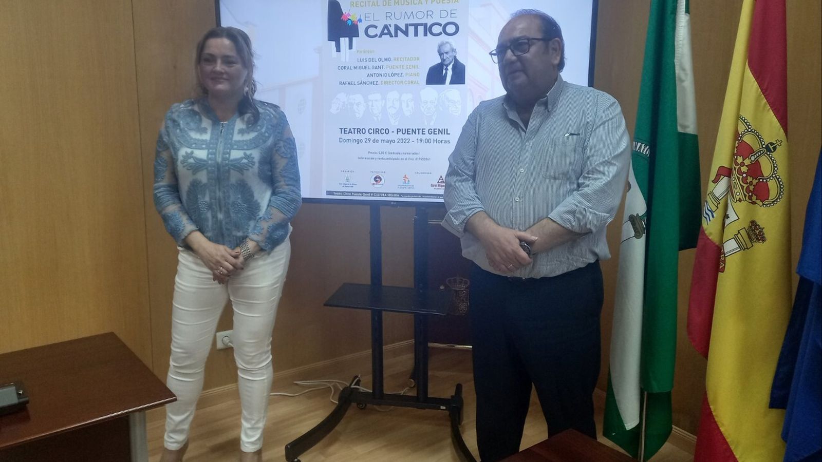 Eva Torres y Rafa Sánchez en la presentación de la jornada.