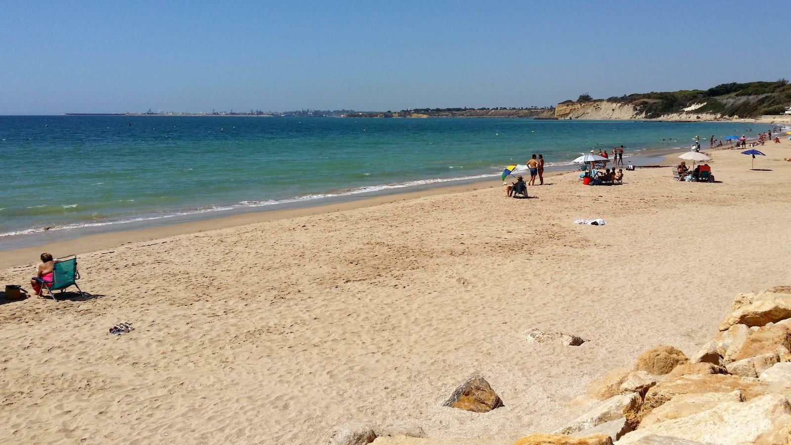 La playa de Fuentebravía. La playa de Fuentebravía.
