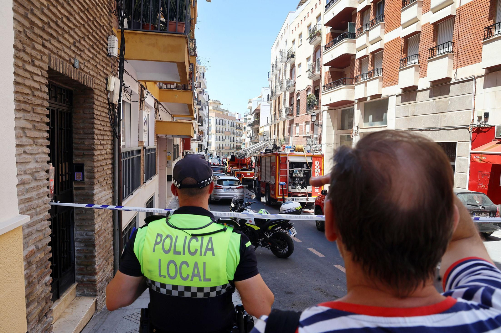Imágenes del incendio ocurrido en la calle La Palma