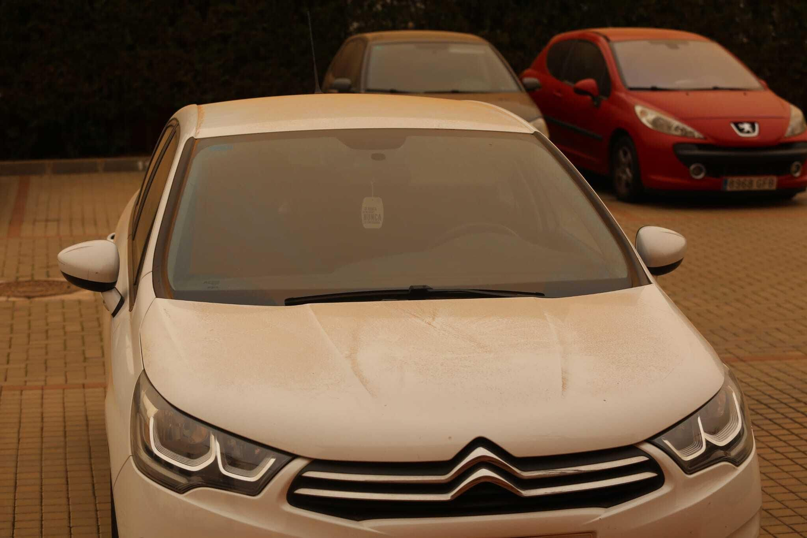 Fotos del efecto de la calima en Málaga y en sus coches