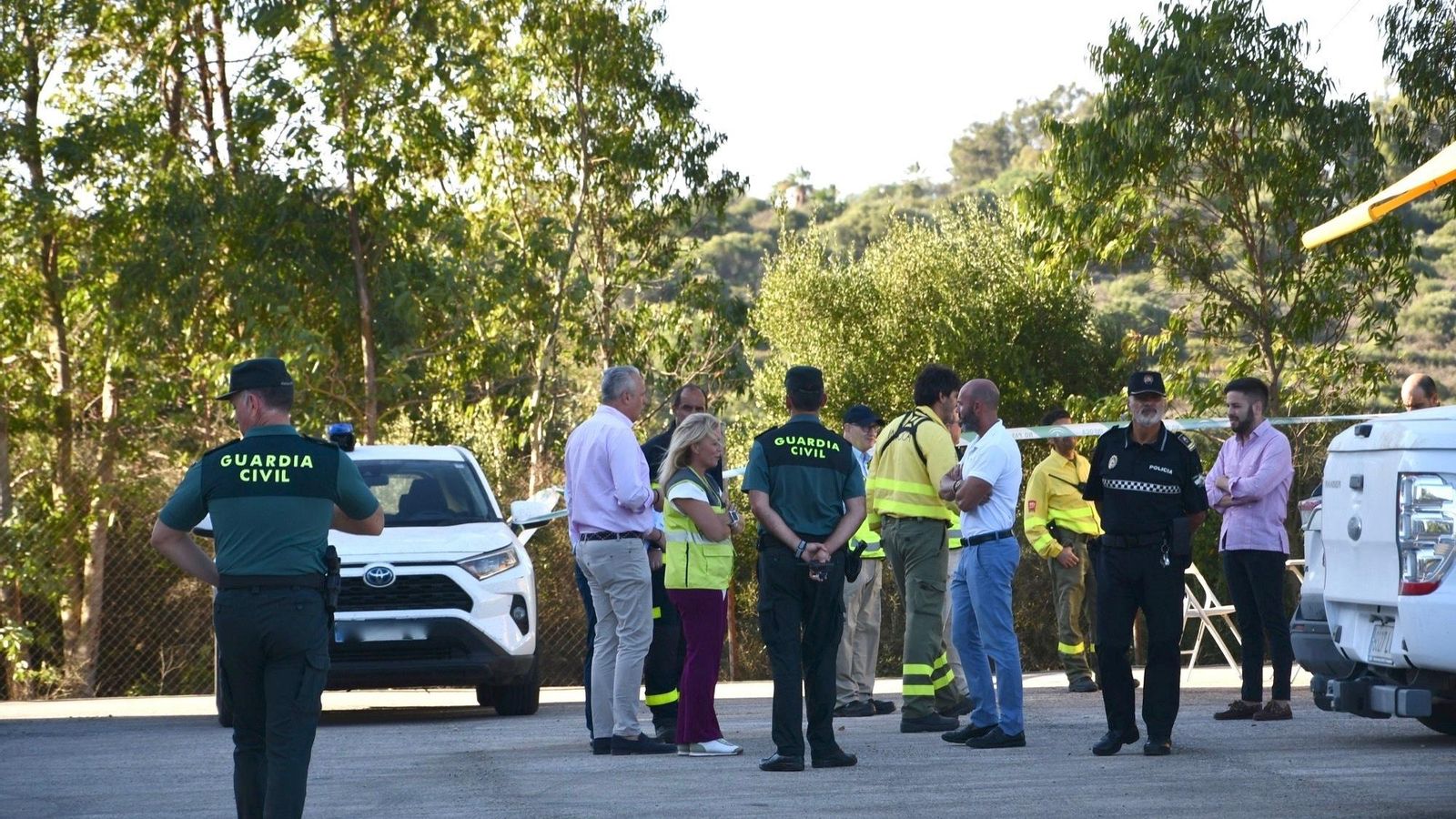 Guardia Civil, Policía Local y voluntarios de Protección Civil de San Roque