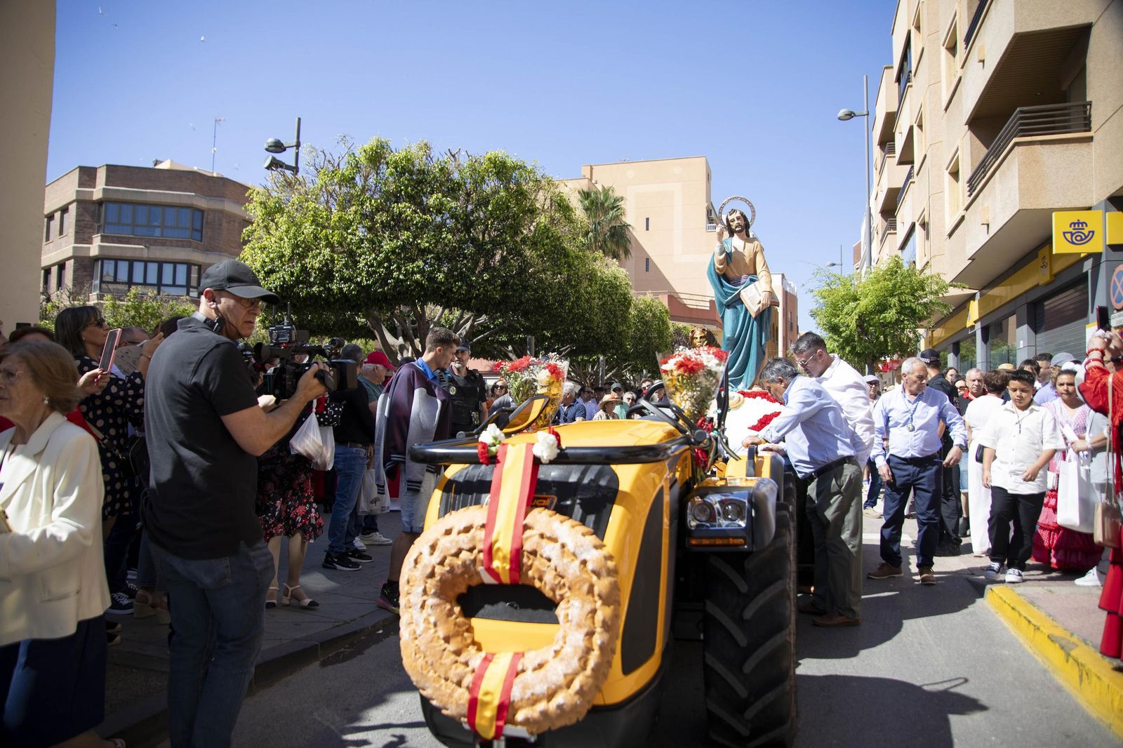 Las imágnes de la misa y procesión en honor a San Marcos en El Ejido