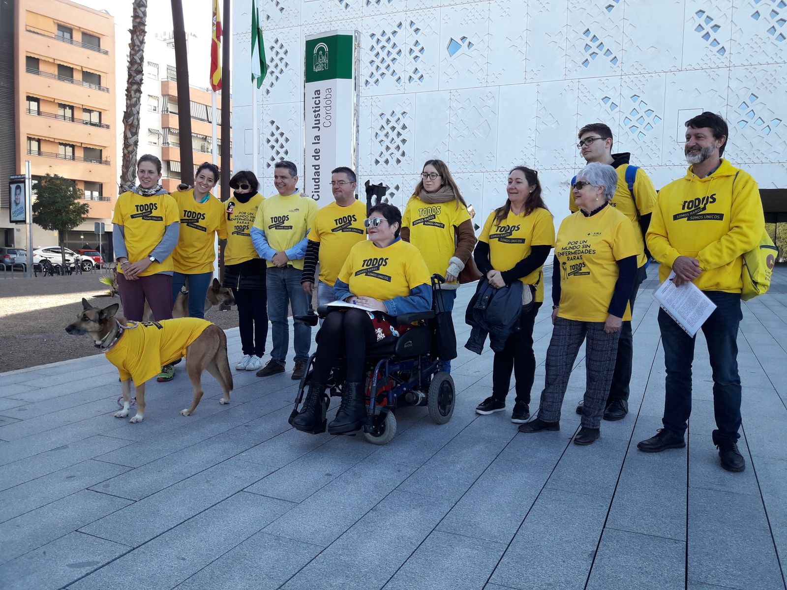 Miembros de las asociaciones en la Ciudad de la Justicia.