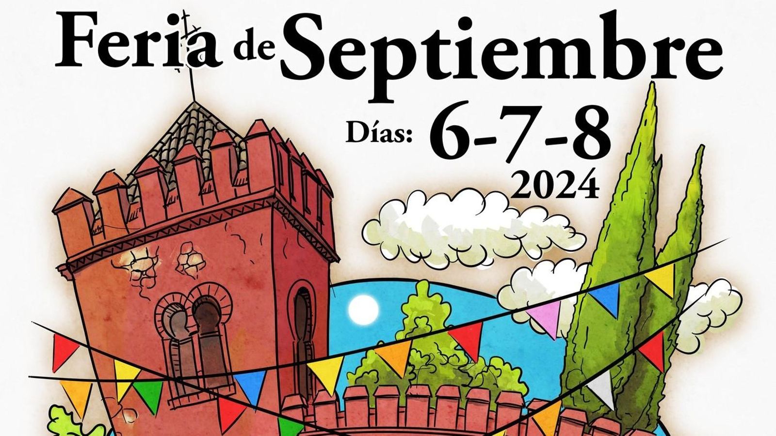 Cartel Oficial Feria de Septiembre Alhama de Granada 2024.