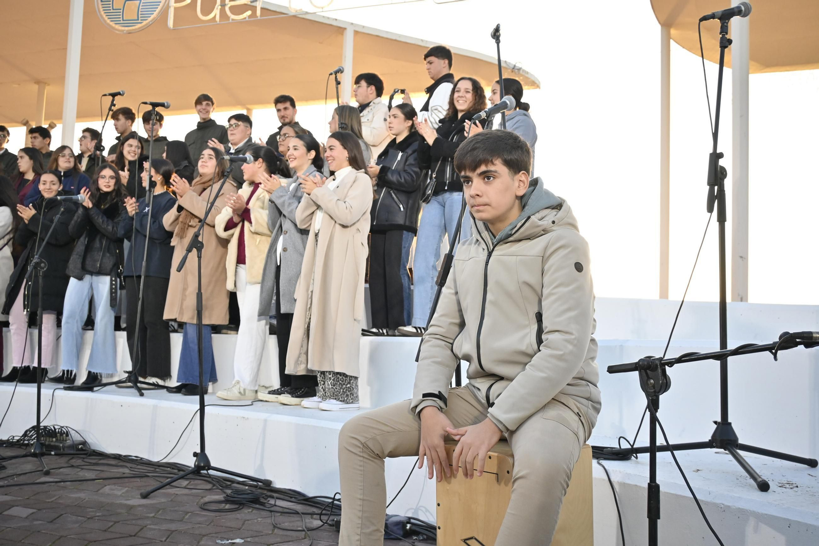 Inauguración de la iluminación navideña en el Paseo de la Ría del Puerto de Huelva 2025