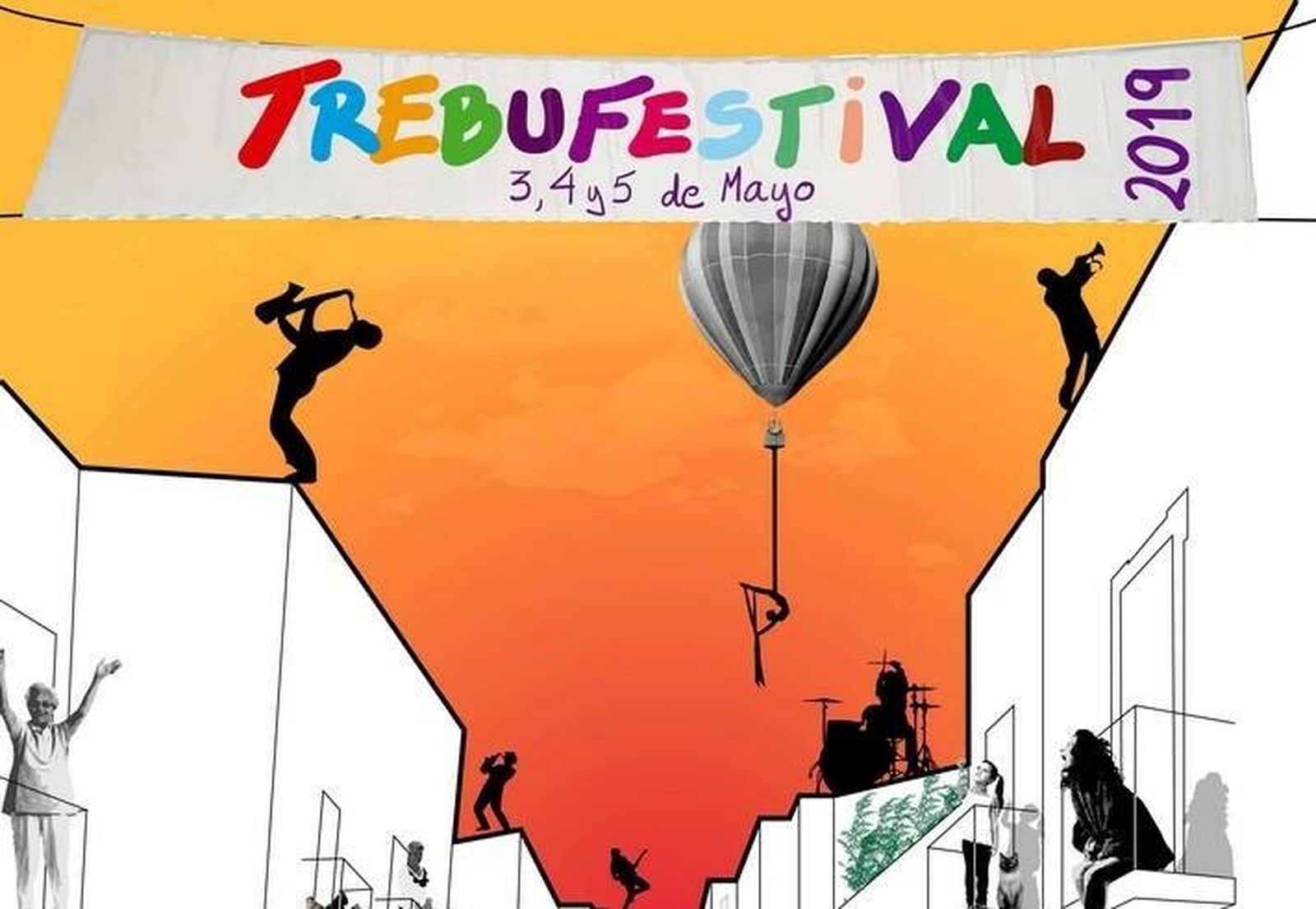 Vista parcial del cartel anunciador del Trebufestival, que se celebrará del 3 al 5 de mayo.