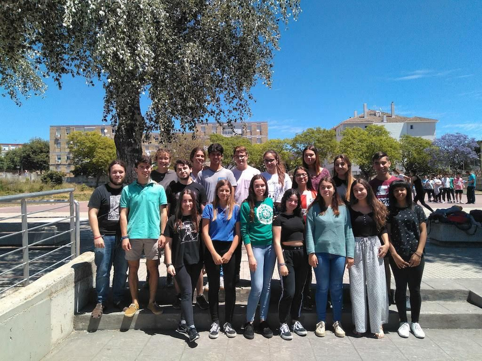 Parte del grupo de alumnos del IES Álvar Núñez que han participado en el proyecto.