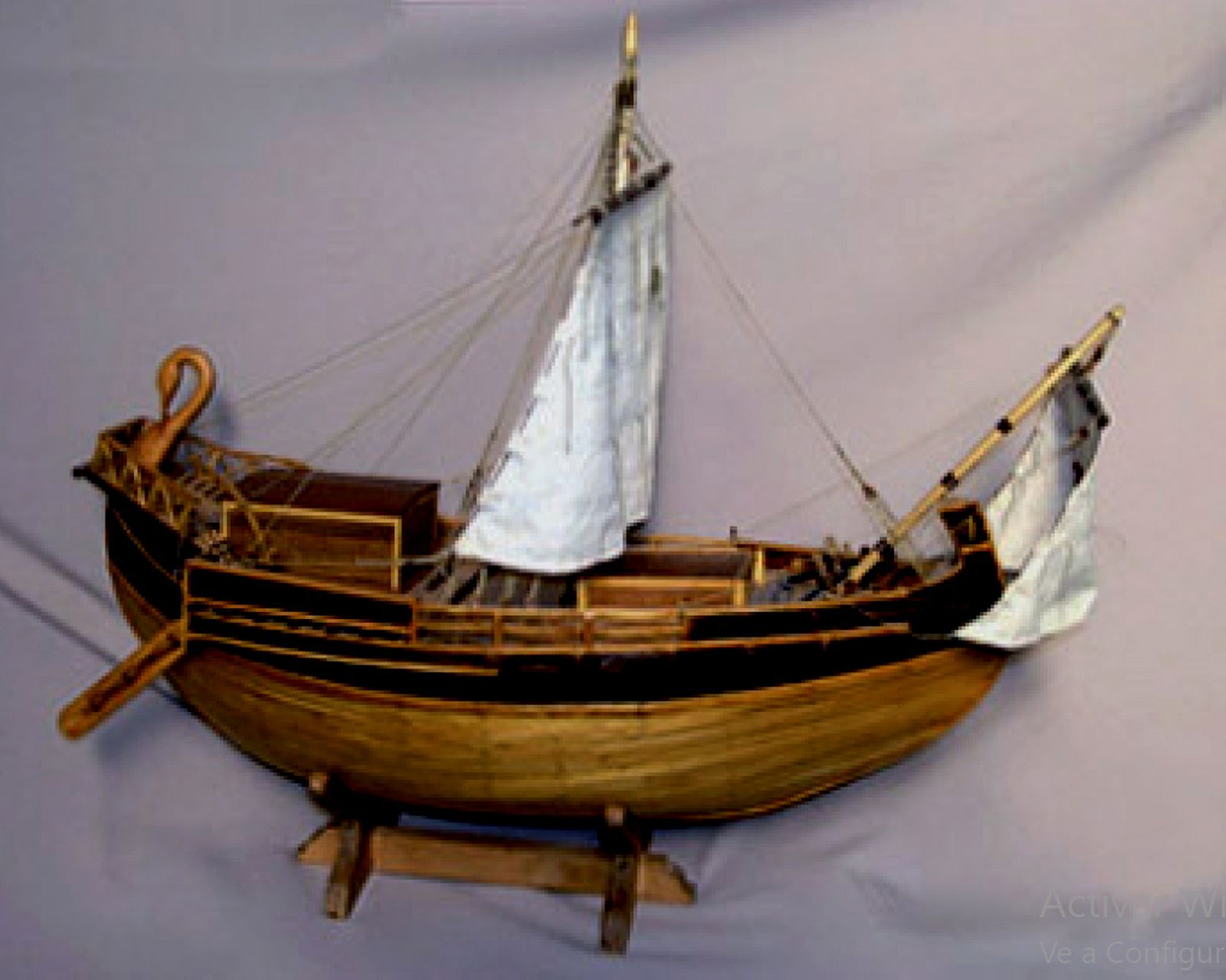Maqueta de una corbita o nave oneraria romana (Museo Municipal de Algeciras).