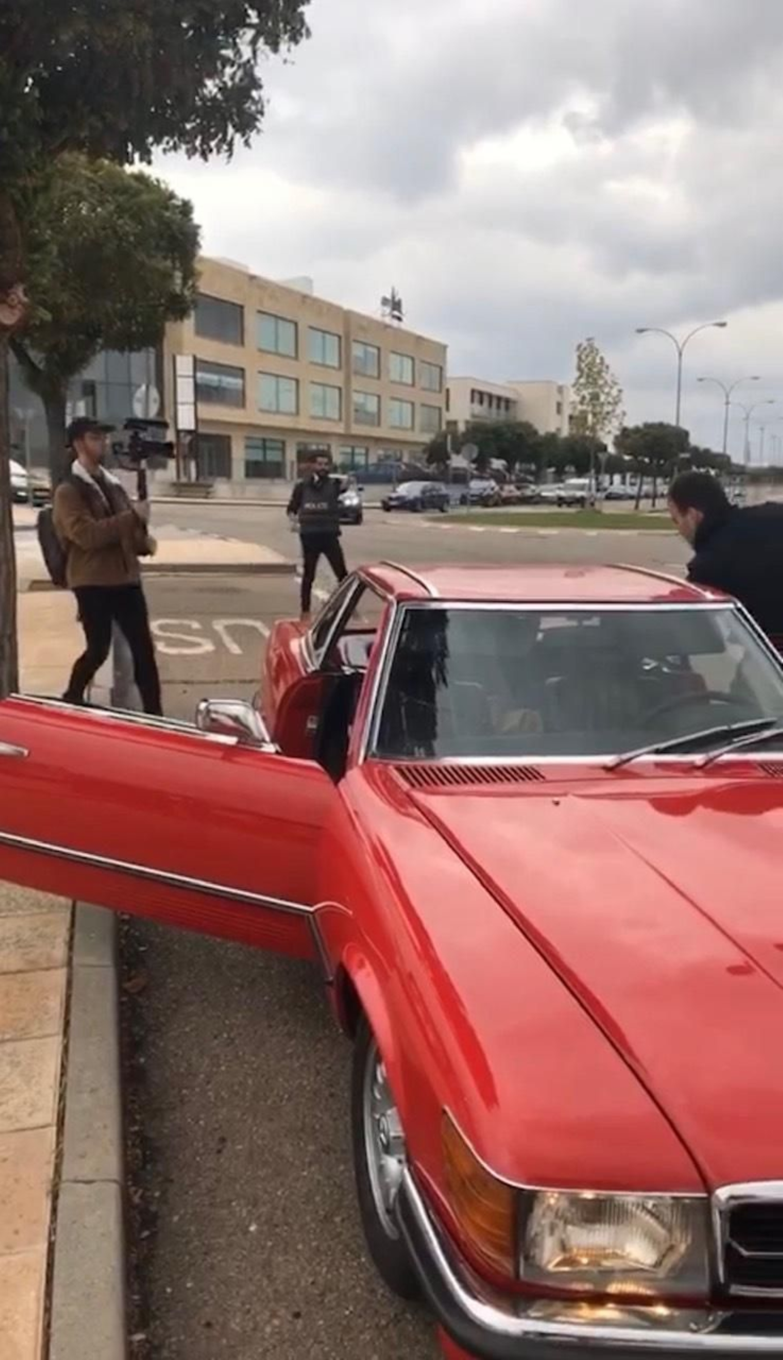 Un momento de la grabación.