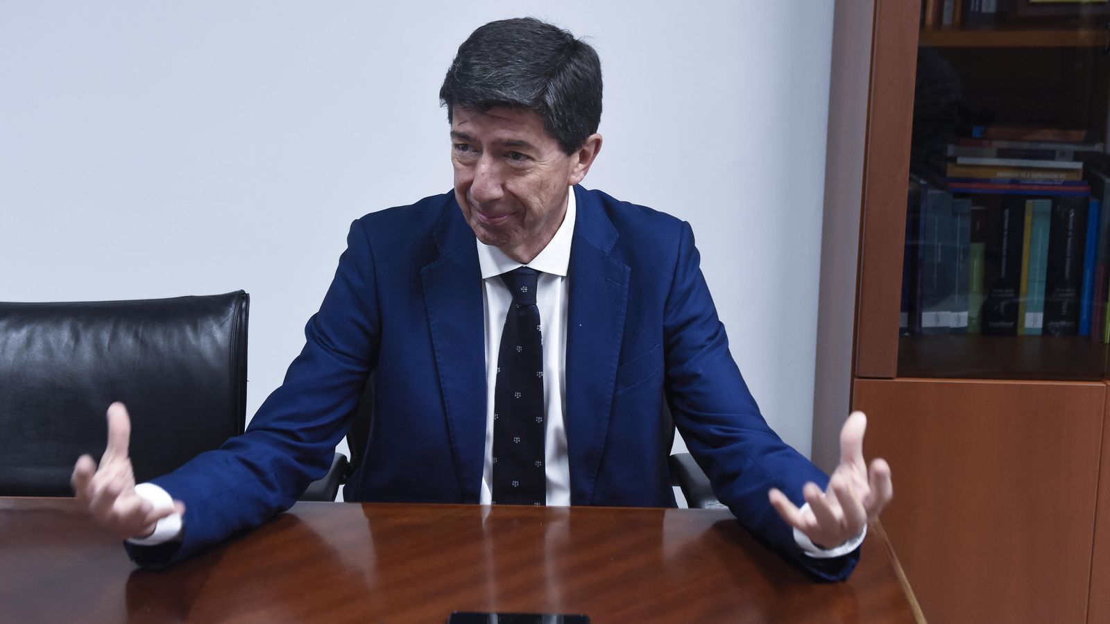 Juan Marín, en un momento de la entrevista.